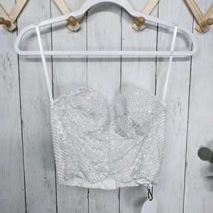retrofete x REVOLVE Katie Bustier Top in SnowWhite
